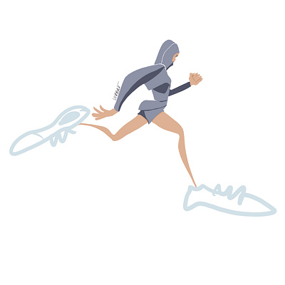 Runner digital art fashion fashion illustration fashionillustration flat illustration procreate run running sport sports sportsillustration