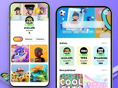 NFT Mobile App crypto mobile nft ui ux