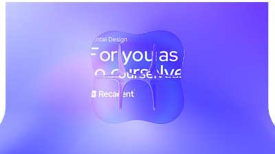 Recadent — Logomark 3d branding glass graphic design logo logomark