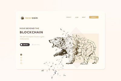 BearCoin Homepage Concept branding crypto design landing page nft ui web web design