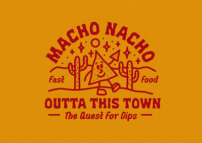 MACHO NACHO badge badge design branding cartoon character creative design food fun guy illustration lockup logo design mascot mexican mexico nacho typography vector vibes