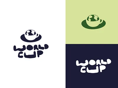 Dunia dalam Cangkir cup globe illustration logo mark personal symbol world world cup