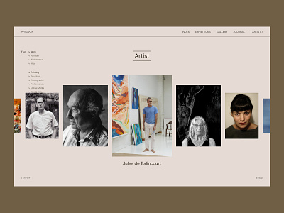 Artovox- Art gallery website design concept art direction branding composition cretive design graphic design imagery layout layout explortion minimal modern photography typography ui ui design web design whitespace