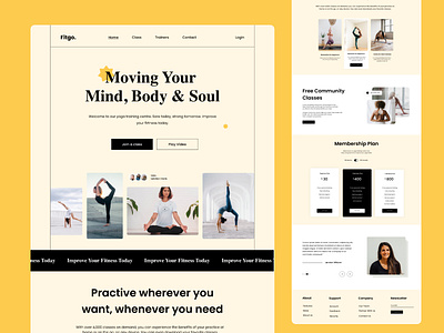 Fitgo - Yoga Website app app design branding design fitnes design fitnes landing page fitnes yoga website illustration logo mobileapp product design ui uiux website website yoga yoga designer yoga website