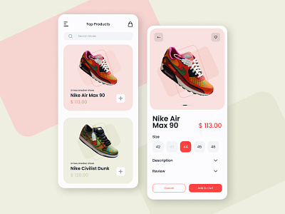 Sneaker Store App app design ecommerce mobile shoes shopping app shopping cart sneaker sneaker shop sneaker store app sneakers startup store ui ux