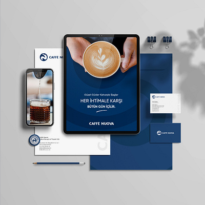 Caffe Nuova brand coffee corporate identity design logo nuova