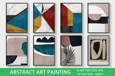 Abstract geometric art background card decoration design grunge hand painted illustration paintings printing