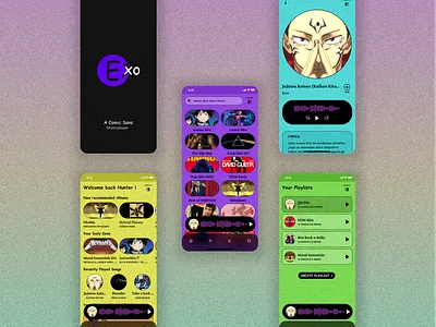 Exo Music Player ( Comic Sans Banter ) branding concept design design figma ui uidesign uiux vector