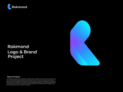 Rokmond Logo & Brand Design Concept 3d a b c d e f g h i j k l m n o p abstract logo animation branding branding identity clothing brand logo design gradient logo graphic design icon illustration logo logo maker mark q r s t u v w x y z r letter logo ui vector