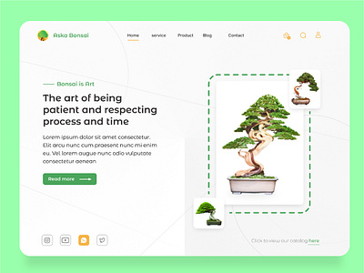 Bonsai Store Website art bonsai branding design landing page logo plant shop store ui ux website