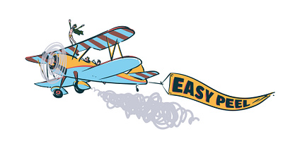 'Easy Peelers take to the Skies' branding design graphic design illustration