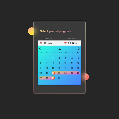 Date Picker (Glass Effect) challenge dailyui design