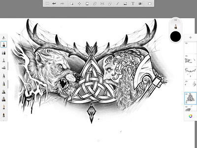 Chest tattoo design design graphic design illustration tattoo vector