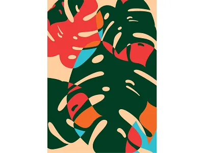 Monstera V2 botanical art botanical print design graphic design illustration minimal art minimalism print design tropical vector wall art wall decor wall decoration wall print