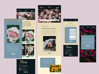 Interface design for a Florist app branding buy design figma florist flower graphic design interface product responsive shop ui ux website