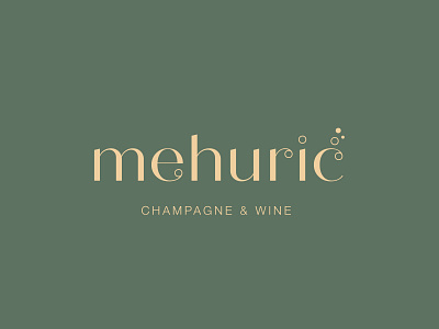 mehuric champagne champagnewine design logo simbol simple typography wine