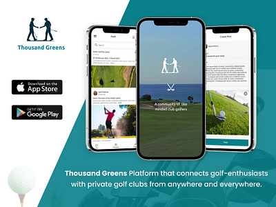 Thousand Greens- Social Networking app app design mobile app mobile app design