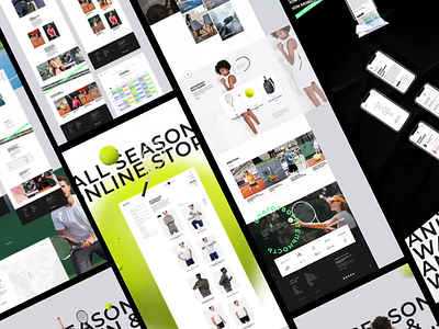 ASTA presentation design fashion grid landing minimal motion shop site ui web