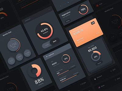 Piechart Component for Qubely clean color component concept design flat minimal pie piechart progress ui element uidesign