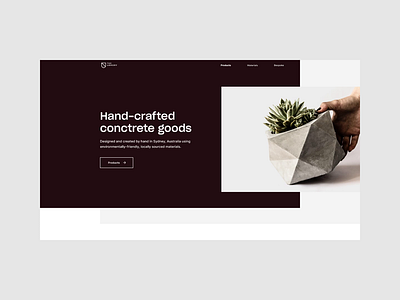 The Armory Homepage Animation animation branding concrete desktop ecommerce flat homepage interaction layout minimal motion planter ui web website