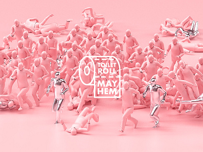 TOILET ROLL MAYHEM 🚽 3d animation branding cinema4d comedy coronavirus houdini logo mayhem motion motiondesign octane panic stupidity toilet paper toiletroll