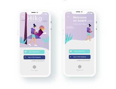 Hiking app animation app app design application hike hiking icon identity illustration interaction interaction design landingpage mobile ui mobileappdesign sketch ui uidesign userexperience ux vector