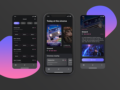 Cinema App app bhsad bhsadmad cinema design film mad6 movie movies ticket ui