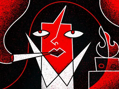 Uma Thurman in Pulp Fiction - Flat illustration design actress fan art fan artwork fanart flat flat design girl illustration ipad ipad pro ipad procreate lighter lofi minimal procreate procreate art smoke uma thurman