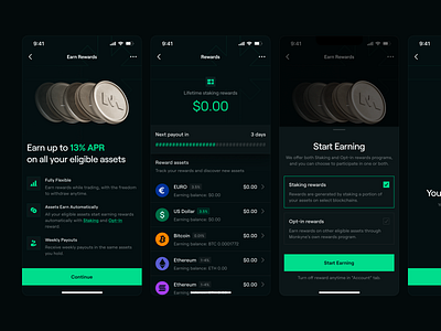 Earn Rewards. mobile app design