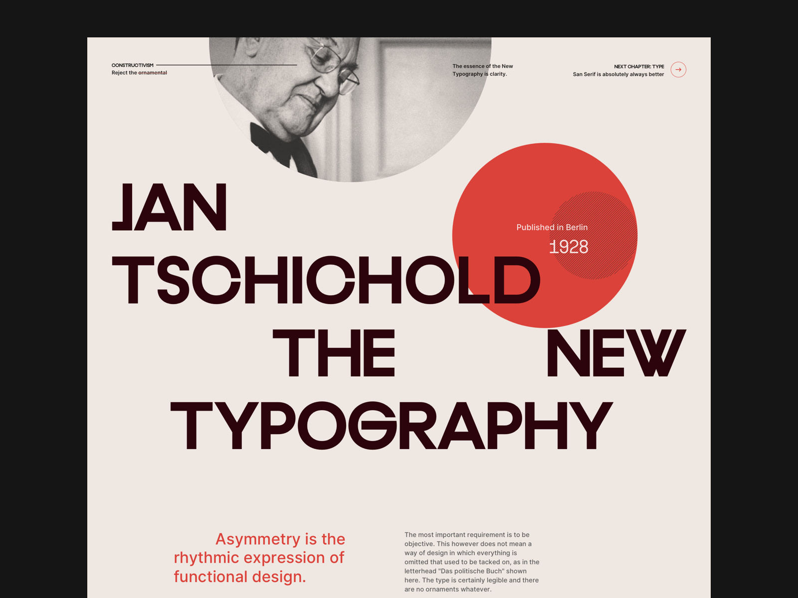 Jan Tschichold - The new typography 02 by Chris Noringriis on Dribbble