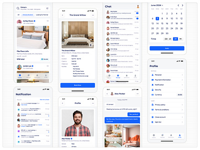 Room booking app design accommodation finder app design booking app booking platform booking system clean interface hotel booking minimal design mobile ux modern ui payment integration rental roommate search seamless design smart booking travel travel app travel experience user friendly ui vacation