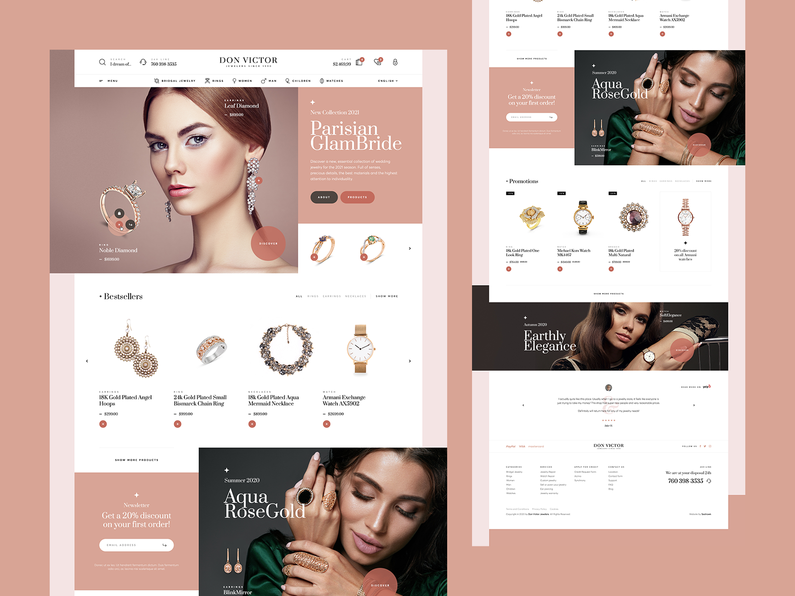 Example of Homepage Design + Brand Guidelines