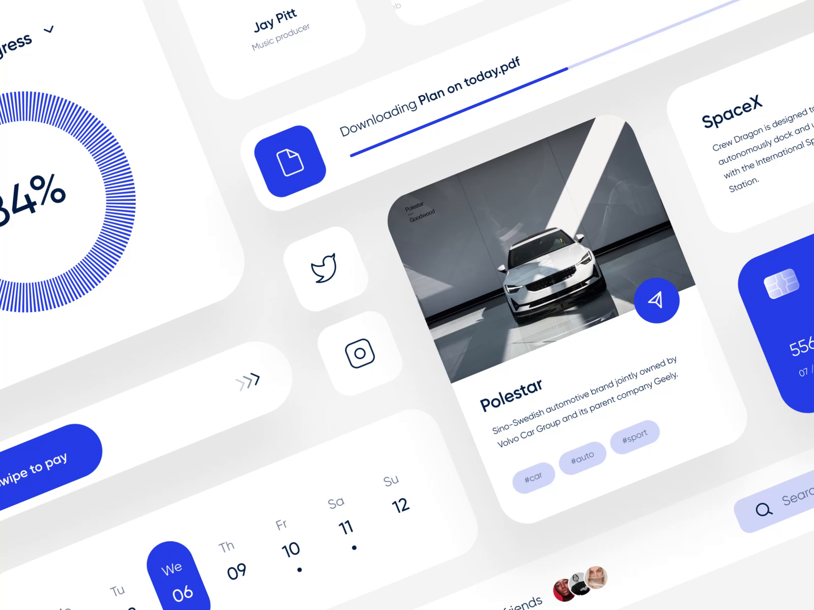 Dark Theme UI Elements Design by Dmitry Lauretsky for Ronas IT | UI/UX ...