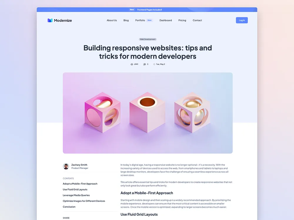 Blog Detail Page Design designs, themes, templates and downloadable ...