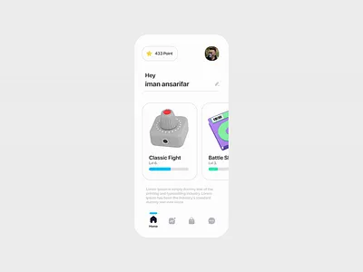 Among us Concept character dashboard game ui