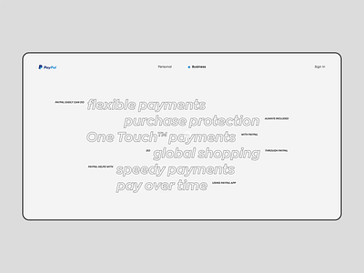 PayPal. Overview animation app design minimal photoshop typography ui ux web website