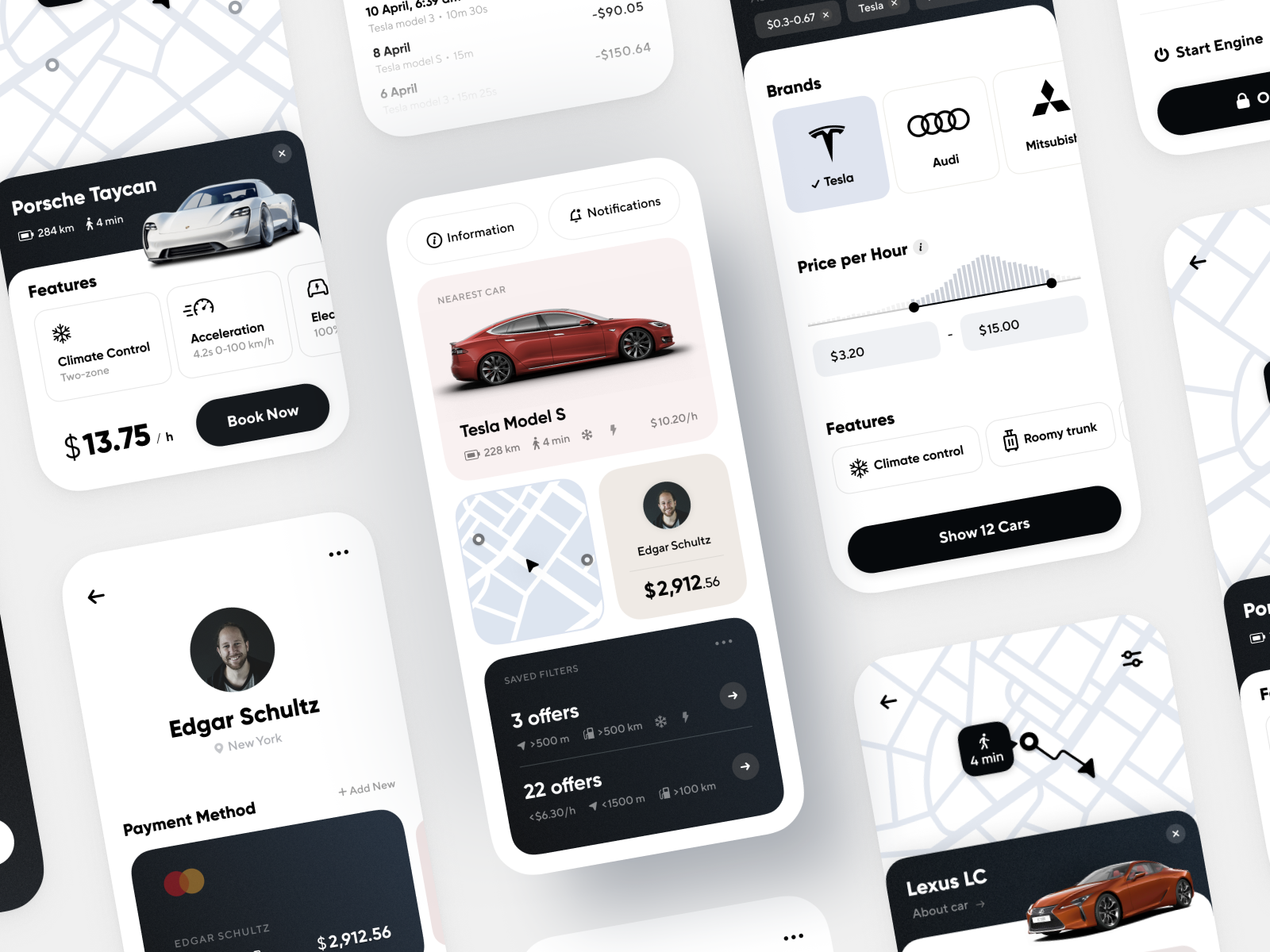 Example of Car Rental App Design Concept