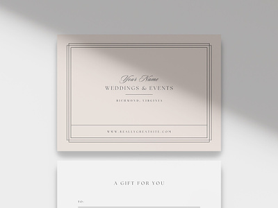 Canva Gift Card Template