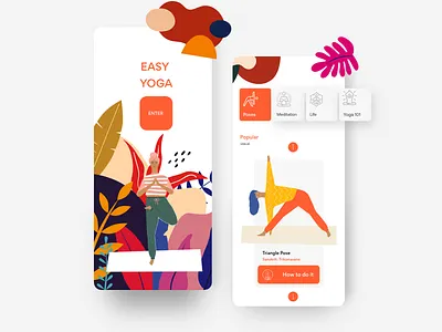 Easy Yoga adobe xd adobexd application design homepage mobile shot shots ui uidesign uiux user experience user experience design ux yoga