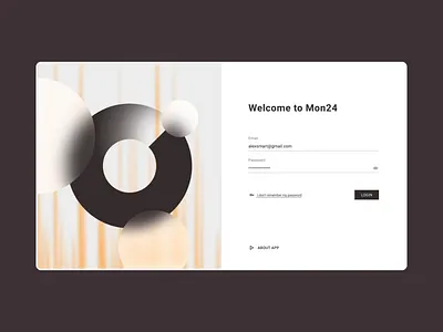 Mon24. Web App abstract adobexd animation app calendar chart dashboard dropdown grid icon interaction interface login minimalism monitoring server ui ux web webdesign