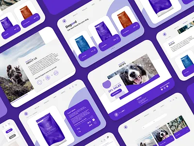 Dog food store creation design dog store app ui web xd design