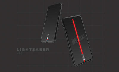 A Digital Lightsaber V2.0_ dark minimal starwars starwarsday ui design uiux userinterface
