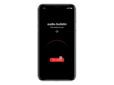 Audio Bulletin - News App Idea animation audio breaking news bulletin concept dark ui design highlights interaction interest light ui media news notification politics preferences prototype report story video