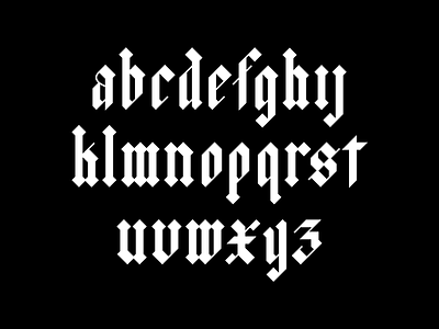 lowercase blackletter alphabet black blackletter custom custom lettering font letter lettering letters type typography