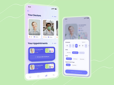 Search doctor for an appointment ae after effects animation app design app prototype application booking app clean doctor application healthcare app mobile design motion design muzli product ui ux