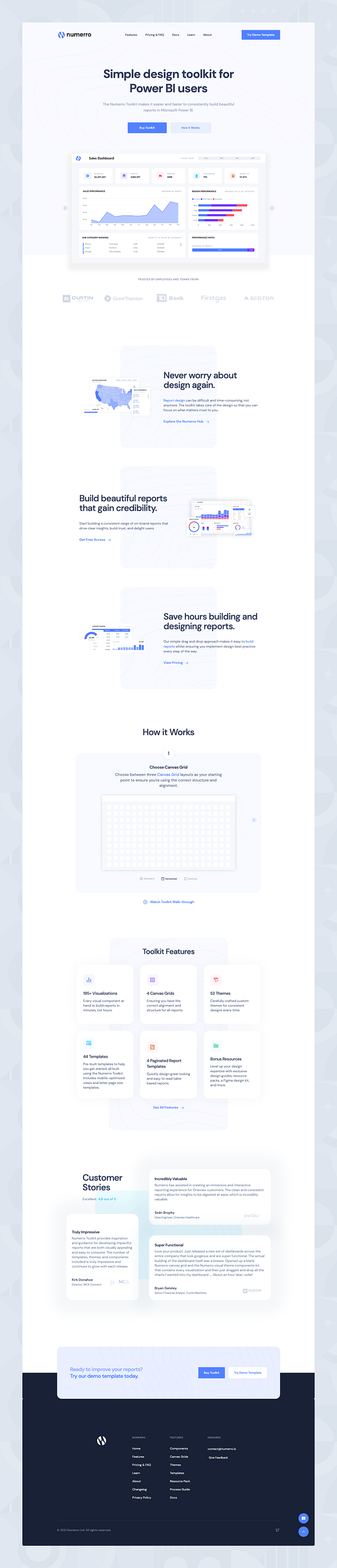 numerro-landing-page-power-bi-data-visualisation-by-morgan-williams