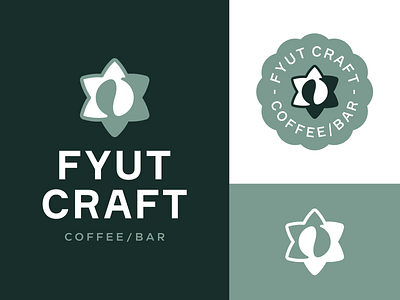 FYUT CRAFT bar cafe coffee craft emblem green icon jewish star logo logodesign logotype mark monogram sign star symbol yin yang yin yang
