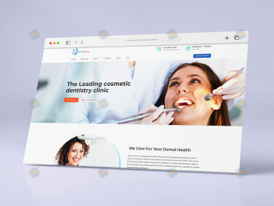 Responsive Landing page design for Dental Clinic "TeethLab" brand creative dentalclinic dentist homepage landingpage medical minimal uidesign web webdesign website