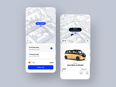 MOIA – Autonomous Driving 3d app apple autonomous cards components design driving ios map mobility moia prototype uber ui ui design ux ux design volkswagen vw