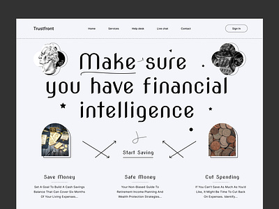 Money Saving Web Interface bank bank account banking website bitmate studio clean finance finance website financial website fintech header minimal modern money money management product design safe money save money saving web web interfcae